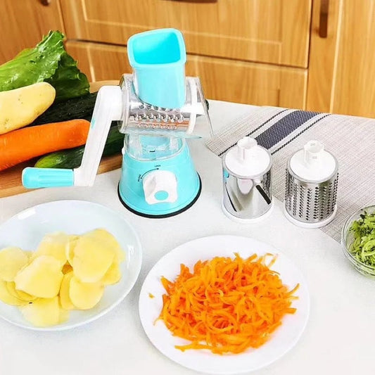🧑🍳Artéfact de Cuisine🥳Râpe à Fromage Rotative 3 en 1 Coupe-légumes