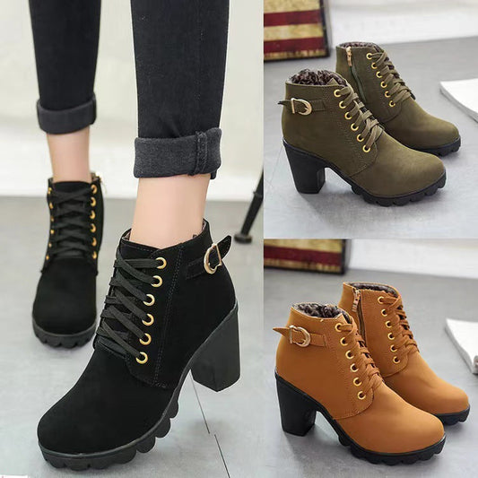 ⏳-50% pour temps limité⏰Bottes Femme à Talon Block Semelle Épaisse💥