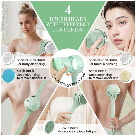 ⏳Spécial à durée limitée⏰Brosse de bain exfoliante électrique à long manche🪥