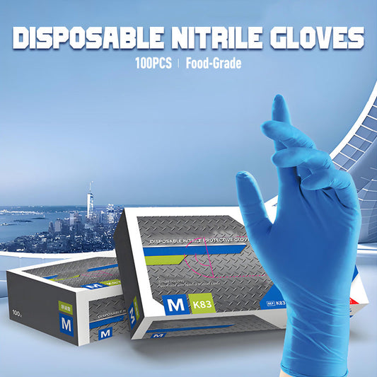 ⏳Promotion Éclair⏰100 paires de gants jetables en nitrile qualité alimentaire🧤