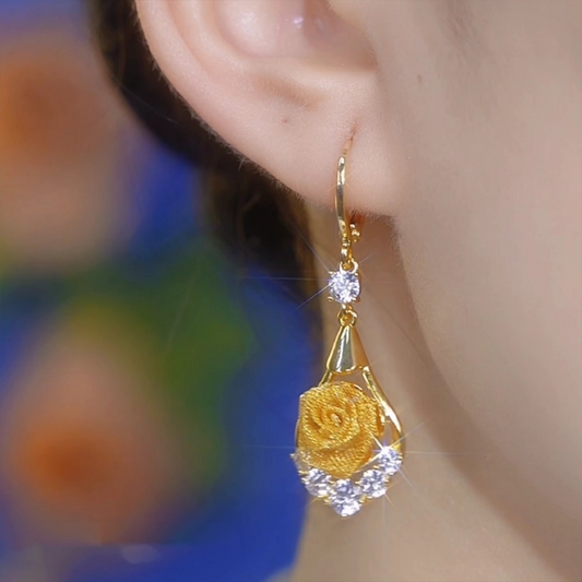 ⏳Spécial à durée limitée⏰Boucles d'oreilles élégantes en maille rose🌹