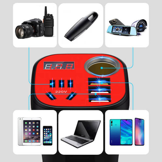 🔥Vente chaude🔥Convertisseur inverseur de type tasse monté sur voiture, chargeur QC