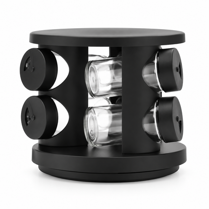 Stainless Steel 360 Degree Rotating Spice Rack Countertop Turntable Seasoning Bottle Organizer for Kitchen