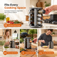 Stainless Steel 360 Degree Rotating Spice Rack Countertop Turntable Seasoning Bottle Organizer for Kitchen