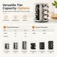 Stainless Steel 360 Degree Rotating Spice Rack Countertop Turntable Seasoning Bottle Organizer for Kitchen