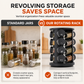 Stainless Steel 360 Degree Rotating Spice Rack Countertop Turntable Seasoning Bottle Organizer for Kitchen