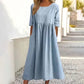 👗Réduction pour le début de l'été💝Robe décontractée en coton à col ras du cou et à poches pour femmes(🔥50% de réduction)