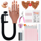 💅 LIMITED-TIME 50% OFF! ⚡ 15Pcs Nail Art Practice Hand Kit – Rotatable Joints, Stable Clamp, Full Salon Tools ✨