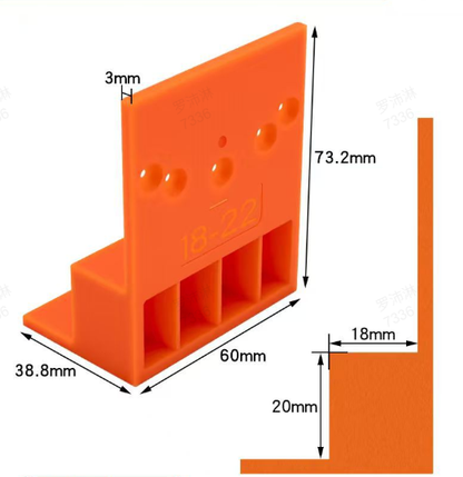 📢📢BUY 1 GET 1 FREE！！⏰Wardrobe Cabinet Side Filler Panel Installation Locator and Stepped Positioning Plate for Precise Hole Alignment