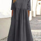 👗Réduction pour le début de l'été💝Robe décontractée en coton à col ras du cou et à poches pour femmes(🔥50% de réduction)