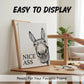 ⏳Spécial à durée limitée⏰Décoration murale humoristique pour salle de bain - Impression « Nice Ass » (Joli cul) avec un âne🫏🖼️