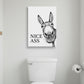 ⏳Spécial à durée limitée⏰Décoration murale humoristique pour salle de bain - Impression « Nice Ass » (Joli cul) avec un âne🫏🖼️