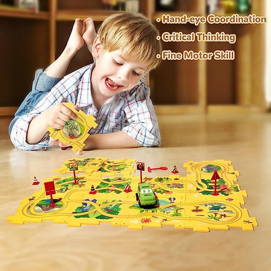 ⏳Spécial à durée limitée⏰Jeu de puzzle éducatif pour enfants Voiture sur rails🧩