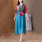 Robe Élégante Flottante à Imprimé Floral pour Femmes en Grande Taille