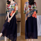 Robe Élégante Flottante à Imprimé Floral pour Femmes en Grande Taille