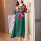 Robe Élégante Flottante à Imprimé Floral pour Femmes en Grande Taille