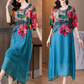 Robe Élégante Flottante à Imprimé Floral pour Femmes en Grande Taille