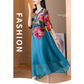 Robe Élégante Flottante à Imprimé Floral pour Femmes en Grande Taille
