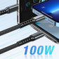 🔥2025 ventes chaudes🔥Chargement super rapide 100w, câble de données transparent 3-en-1