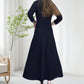Jupe Longue Épaisse Taille Haute Élastique pour Femme