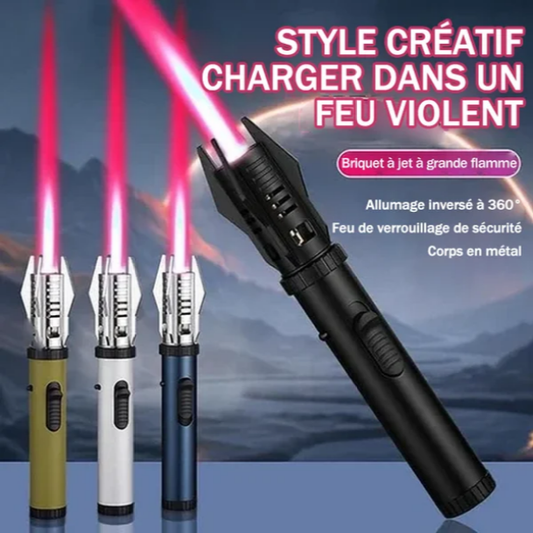 ⏳Spécial à durée limitée⏰Briquet à roue en métal coupe-vent à 360° avec flamme à vent🔥