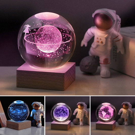Veilleuse boule de cristal galaxie 3D 💖 ACHETEZ-EN 2 ET OBTENEZ 10 % DE RÉDUCTION