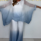 🔥Ensemble haut ample et pantalon fluide en maille mélangée Dip Dye