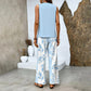 🔥Vente spéciale fête des mères -50 %🌺Tenue 2 pièces tendance pour femme, haut sans manches et pantalon