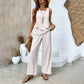 🔥Vente spéciale fête des mères -50 %🌺Tenue 2 pièces tendance pour femme, haut sans manches et pantalon