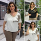 🔥Vente chaude d'été -50 %🔥Haut décontracté élégant imprimé à col en V pour femme