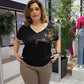 🔥Vente chaude d'été -50 %🔥Haut décontracté élégant imprimé à col en V pour femme