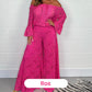 ⏰ Nouvelle vente chaude 52% de réduction 🎀 Ensemble élégant haut en dentelle et pantalon large - un style sans effort en un seul look !