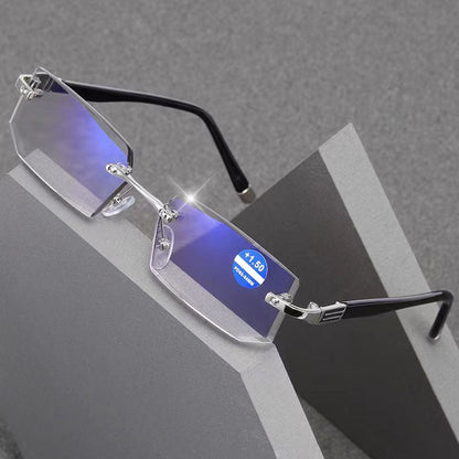 Lunettes de lecture sans monture bloquant la lumière bleue pour la presbytie