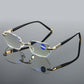 Lunettes de lecture sans monture bloquant la lumière bleue pour la presbytie