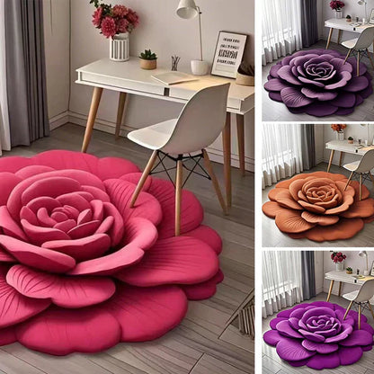 🔥Vente chaude 50% de réduction💕Tapis en peluche florale et terre de diatomées