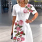 🌸 50% de réduction pour une durée limitée 💐 Robe à manches courtes Rose Bloom