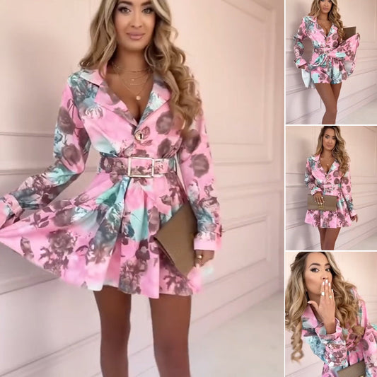 ⏳50% de réduction pour une durée limitée 🎁Mode féminine - Robes à manches longues avec taille florale