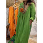 💖Vente limitée 50% DE RÉDUCTION💖Robe en lin à manches longues pour femmes, style boho décontracté