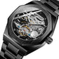 Montre mécanique de luxe squelette pour hommes