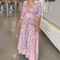 🔥Soldes d'été - 50% de réduction🔥Robe longue élégante à cordon floral pour femmes