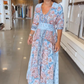 🔥Soldes d'été - 50% de réduction🔥Robe longue élégante à cordon floral pour femmes