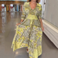 🔥Soldes d'été - 50% de réduction🔥Robe longue élégante à cordon floral pour femmes