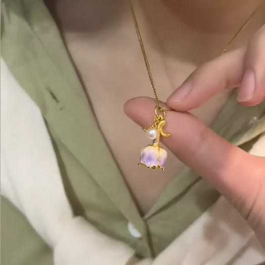 🌹Collier élégant de roses fleuries pour femmes📿