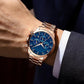 Montre à quartz en acier inoxydable pour hommes