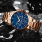 Montre à quartz en acier inoxydable pour hommes