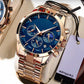 Montre à quartz en acier inoxydable pour hommes