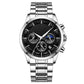 Montre à quartz en acier inoxydable pour hommes