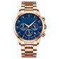 Montre à quartz en acier inoxydable pour hommes