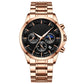 Montre à quartz en acier inoxydable pour hommes