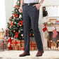 Un cadeau idéal pour lui ! Pantalon de costume extensible tendance doublé en peluche pour homme